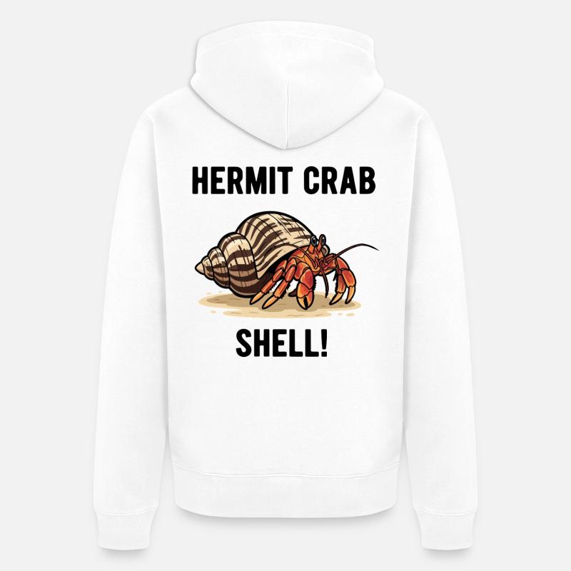 Bernard-l'ermite Shell Hermit Crab - Veste à capuche bio Premium Unisexe - blanc