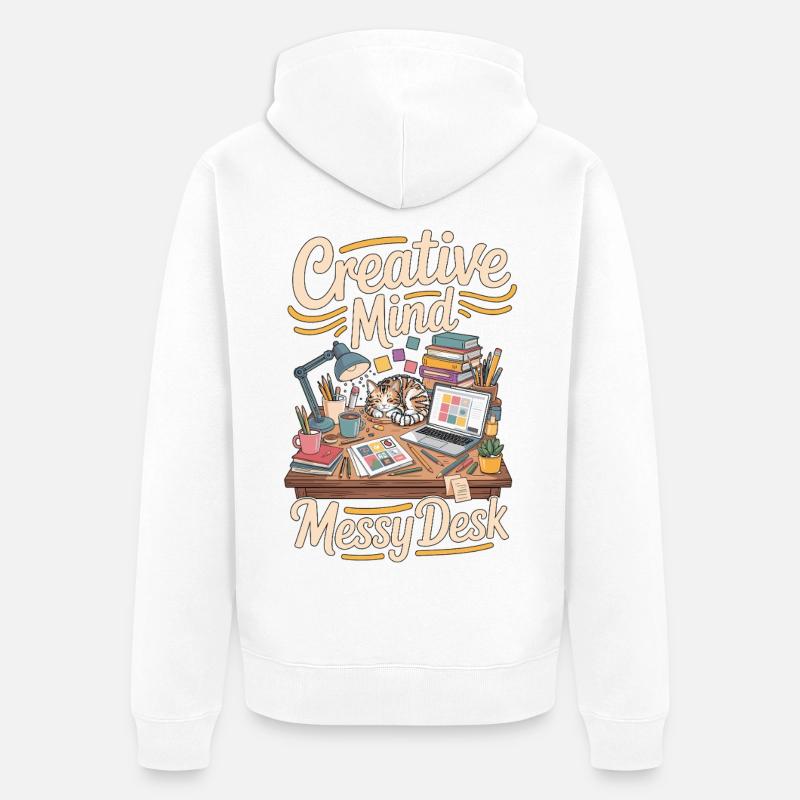 Graphic Designer Creative Mind Visual Designer - Unisex Premium Bio Zip Hoodie - Weiß