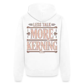 Designer graphique Moins parler Plus Designer de branding - Veste à capuche bio Premium Unisexe - blanc - Dos - Thijin (182cm)