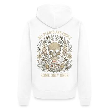 Plantes, jardiniers, jardin, toutes les plantes sont comestibles - Veste à capuche bio Premium Unisexe - blanc - Dos - Thijin (182cm)