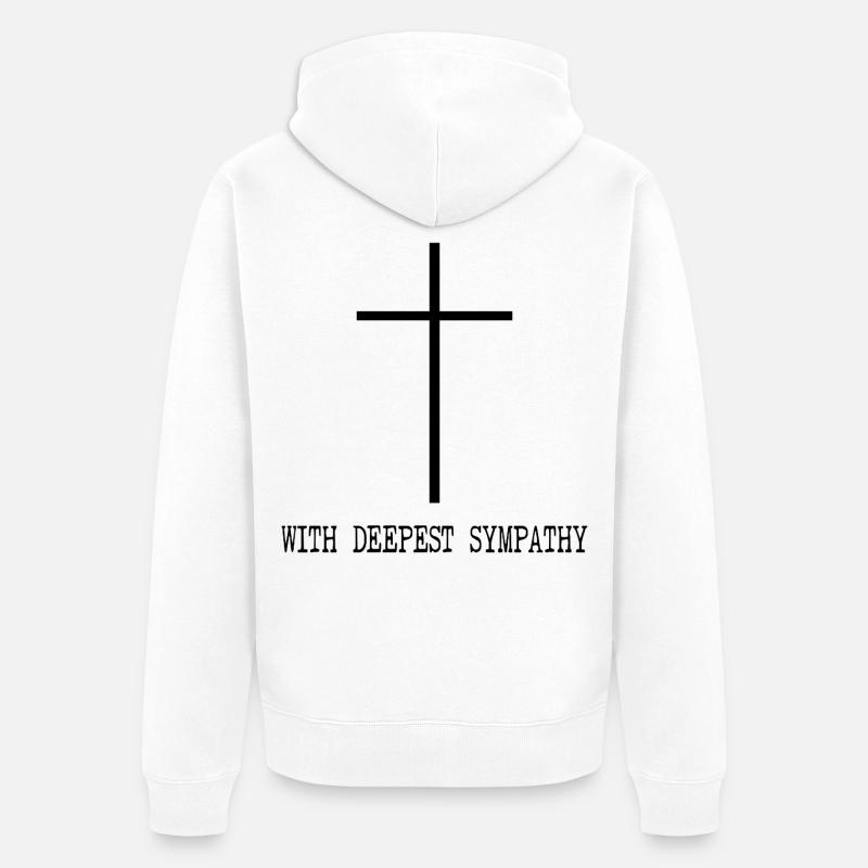 Des condoléances sincères - Veste à capuche bio Premium Unisexe - blanc