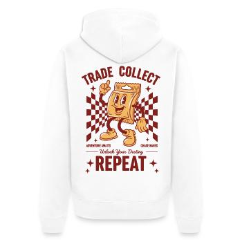 Échange, collectionner, rejouer, débloquer votre carte à collectionner - Veste à capuche bio Premium Unisexe - blanc - Dos - Thijin (182cm)