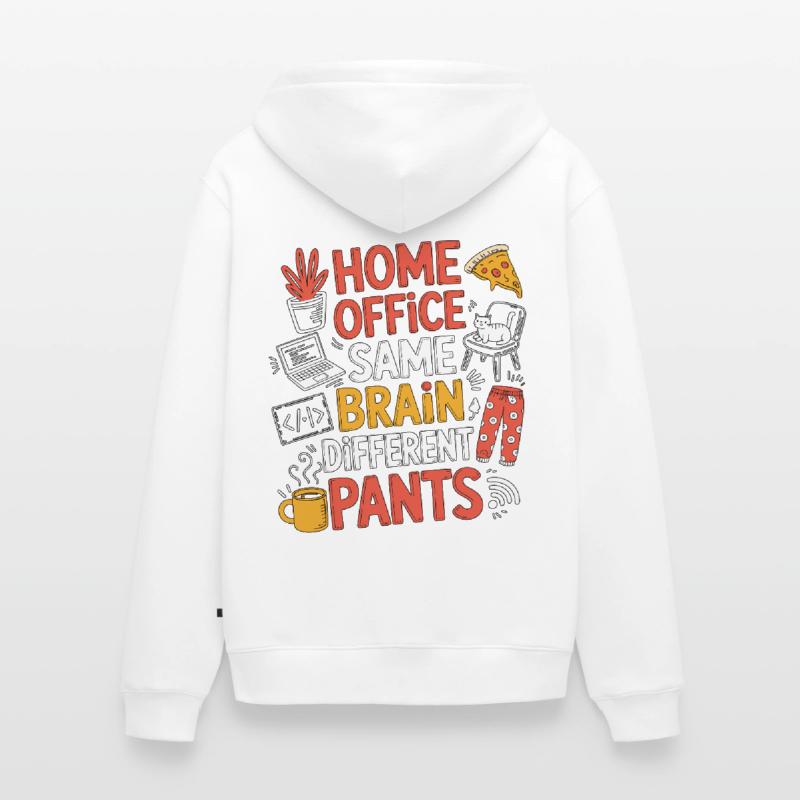 Remote Developer Home Office Same Web Developer Unisex Premium Bio Zip Hoodie