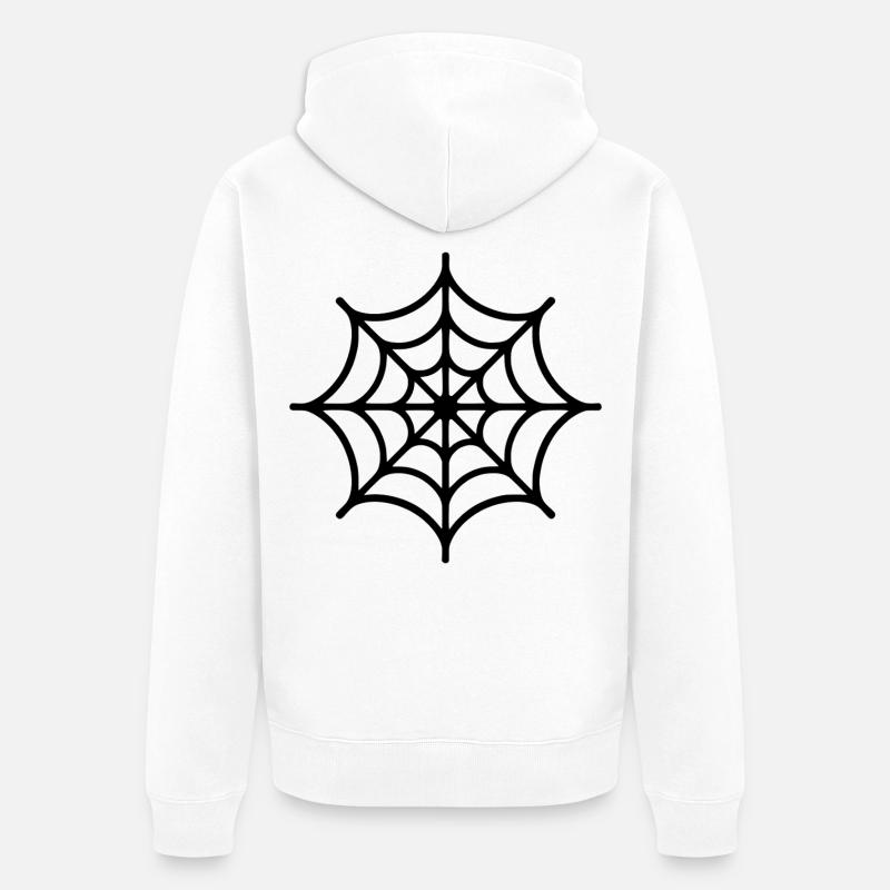 Araignée Toile d’Araignée - Veste à capuche bio Premium Unisexe - blanc