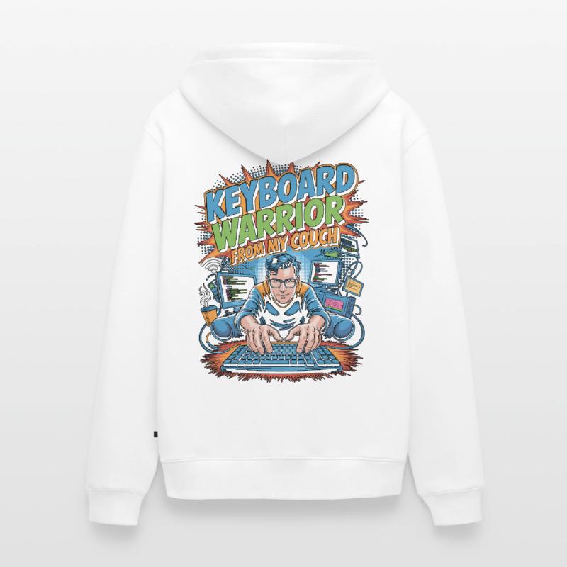 Remote Developer Keyboard Warrior Remote Coder Unisex Premium Bio Zip Hoodie