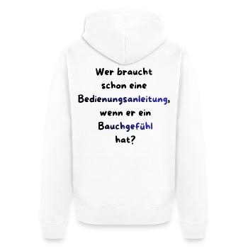 Instandhaltung T-Shirt Lustiges Geschenk Handwerk! - Unisex Premium Bio Zip Hoodie - Weiß - Hinten - Thijin (182cm)