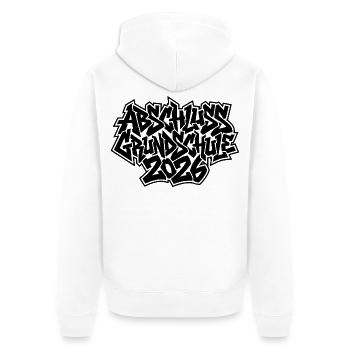 Abschluss Grundschule 2026 Graffiti - Unisex Premium Bio Zip Hoodie - Weiß - Hinten - Thijin (182cm)