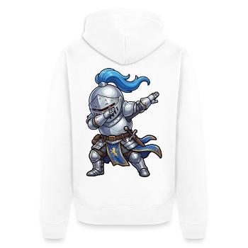 Enfants en train de tapoter Knight Ren Faire Medieval - Veste à capuche bio Premium Unisexe - blanc - Dos - Thijin (182cm)
