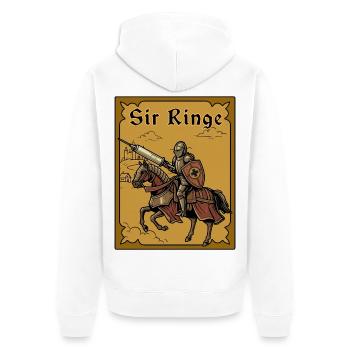Sir Ringe Spritze Ren Faire Mittelalterliches Meme - Unisex Premium Bio Zip Hoodie - Weiß - Hinten - Thijin (182cm)