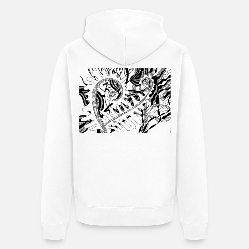 Fougère - Veste à capuche bio Premium Unisexe - blanc
