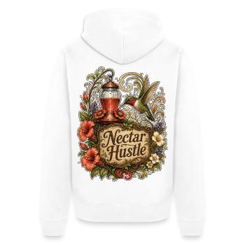 Nectar Hustle - Veste à capuche bio Premium Unisexe - blanc - Dos - Thijin (182cm)