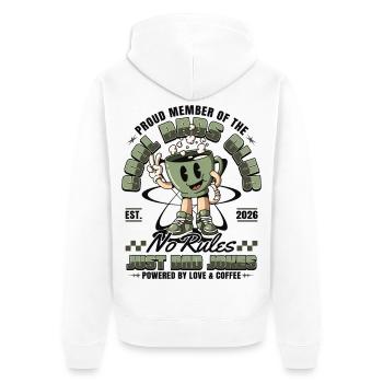 Cool Dads Club - Dad-to-be 2026 Gift - Unisex Premium Organic Zip Hoodie - white - Back - Thijin (182cm)