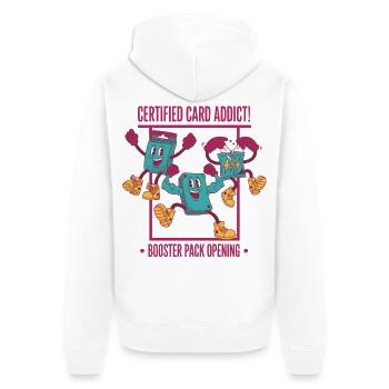 Ouverture du pack booster Certified Card Addict Trading - Veste à capuche bio Premium Unisexe - blanc - Dos - Thijin (182cm)