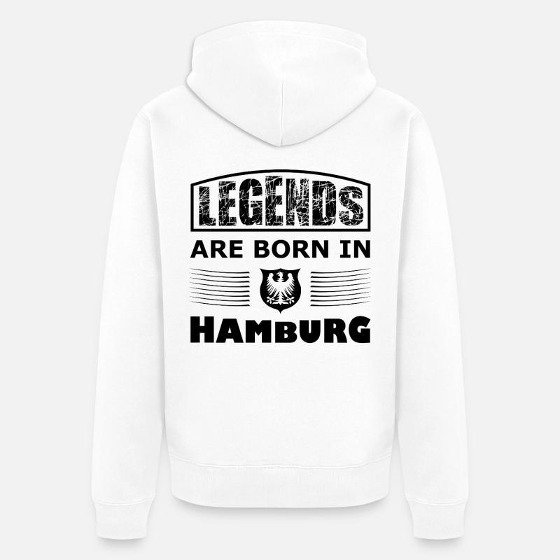 Légendes de Hambourg - Veste à capuche bio Premium Unisexe - blanc