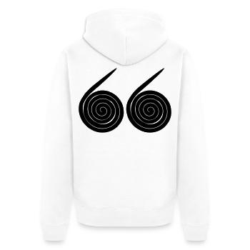 Escargots numéro 66 - Veste à capuche bio Premium Unisexe - blanc - Dos - Thijin (182cm)