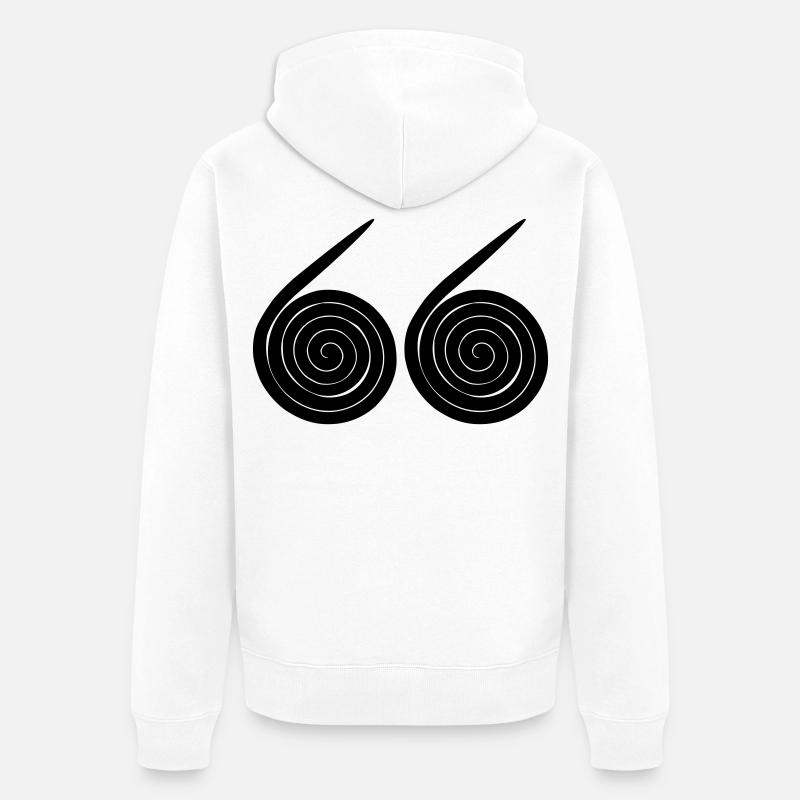 Escargots numéro 66 - Veste à capuche bio Premium Unisexe - blanc