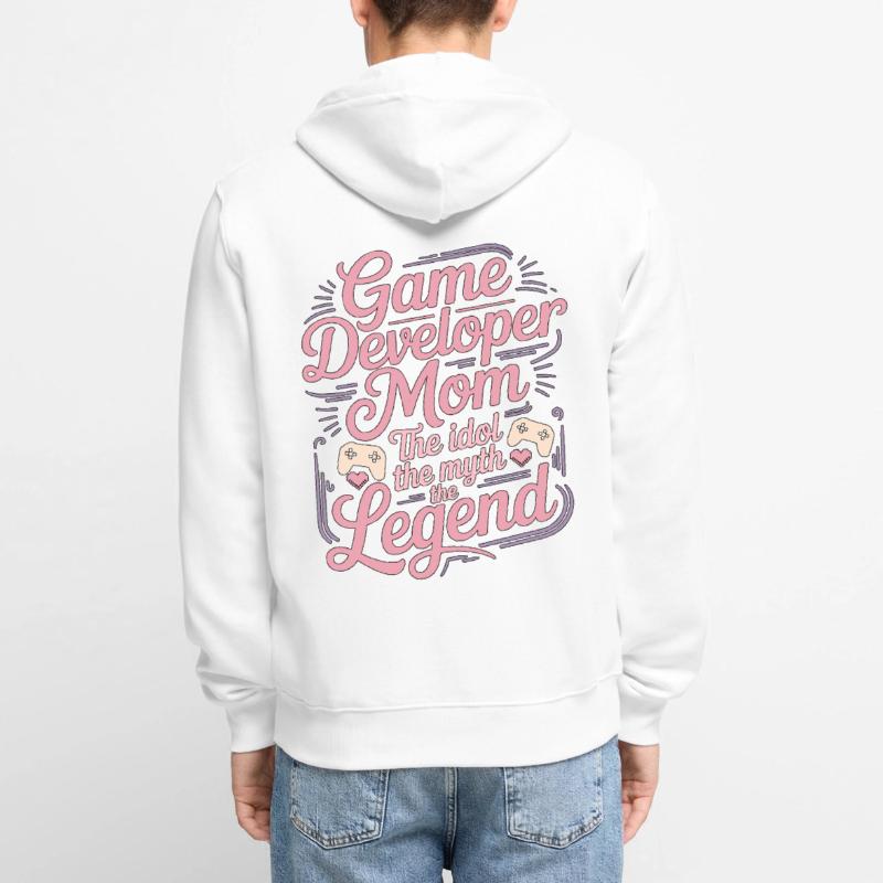 Game Developer Mom The Idol The Myth Game Coder Unisex Premium Bio Zip Hoodie