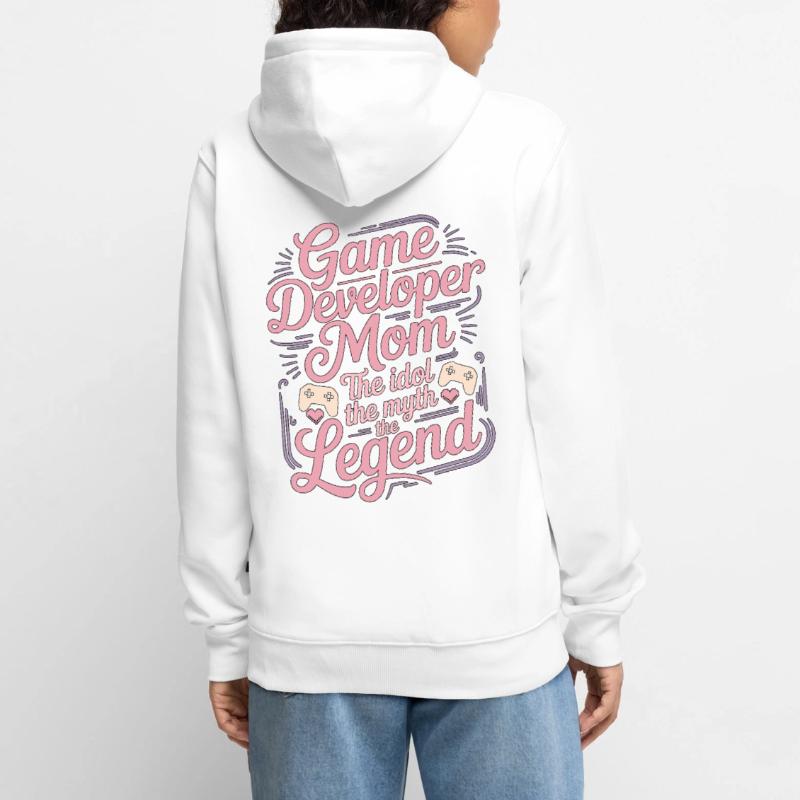 Game Developer Mom The Idol The Myth Game Coder Unisex Premium Bio Zip Hoodie