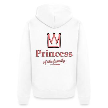 Princesse de la famille - Veste à capuche bio Premium Unisexe - blanc - Dos - Thijin (182cm)