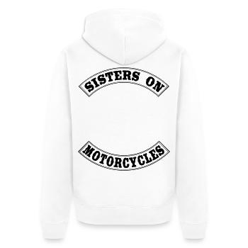 Sisters on Motorcycles Design Bikers - Unisex Premium Organic Zip Hoodie - white - Back - Thijin (182cm)