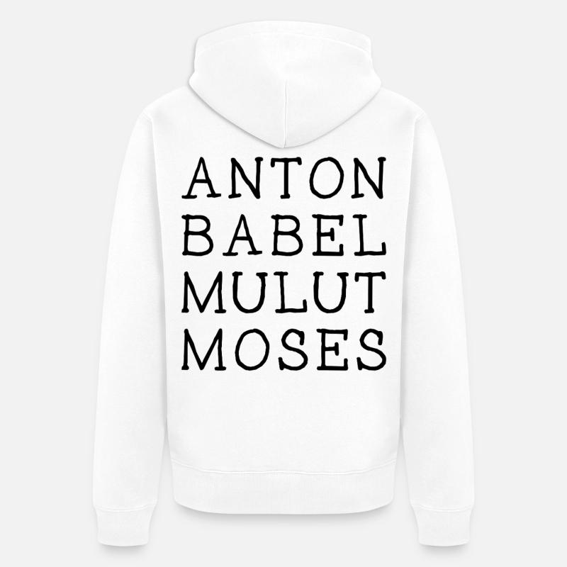 ANTON BABEL MULUT MOÏSE - Sort - Veste à capuche bio Premium Unisexe - blanc