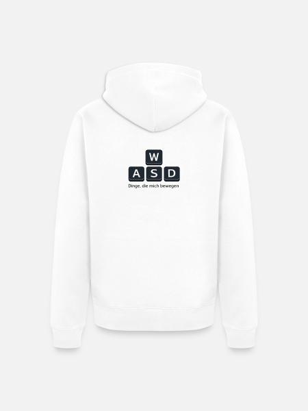 Dinge Die Mich Bewegen WASD PC - Unisex Premium Bio Zip Hoodie - Weiß