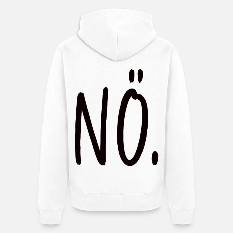 Non, affirmation, tout simplement non - Veste à capuche bio Premium Unisexe - blanc