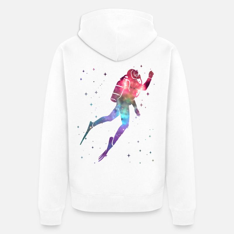 Plongée spatiale pour plongeurs Enfants - Veste à capuche bio Premium Unisexe - blanc