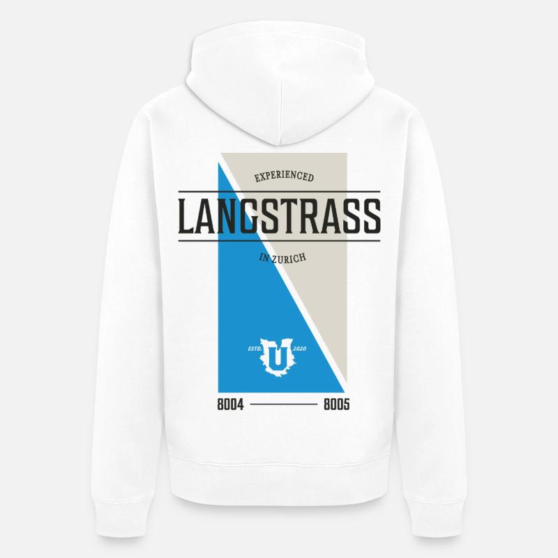 Zurich Langstrass Edition - Veste à capuche bio Premium Unisexe - blanc