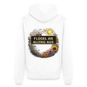 Biene Honig Imker Honigwabe Blumen Wiese Insekt - Unisex Premium Bio Zip Hoodie - Weiß - Hinten - Thijin (182cm)