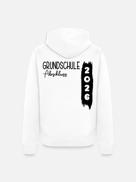 Grundschule Abschluss 2026 - Unisex Premium Bio Zip Hoodie - Weiß