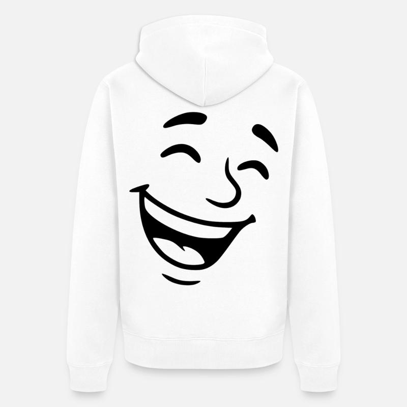 Visage Rieur - Veste à capuche bio Premium Unisexe - blanc