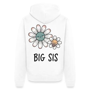 Révélation du sexe Baby shower Sœur Grande Sœur Maman - Veste à capuche bio Premium Unisexe - blanc - Dos - Thijin (182cm)