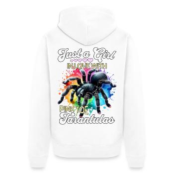 Girl Pinktoe Rosaffoot Tarantula - Unisex Premium Organic Zip Hoodie - white - Back - Thijin (182cm)