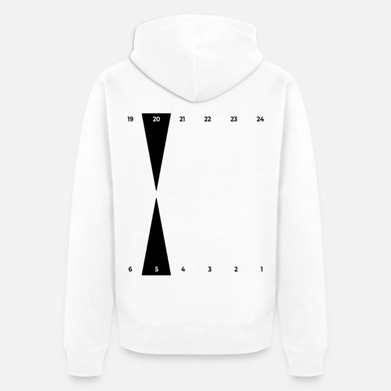Backgammon | Point d’Or - Veste à capuche bio Premium Unisexe - blanc