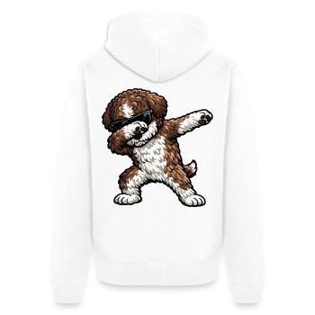 Dabping de Lagotto Romagnolo - Veste à capuche bio Premium Unisexe - blanc - Dos - Thijin (182cm)
