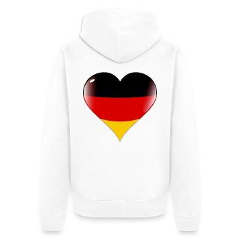 ALLEMAGNE ALLEMAGNE EUROPE FAN DE SPORT ALLEMAND - Veste à capuche bio Premium Unisexe - blanc - Dos - Thijin (182cm)