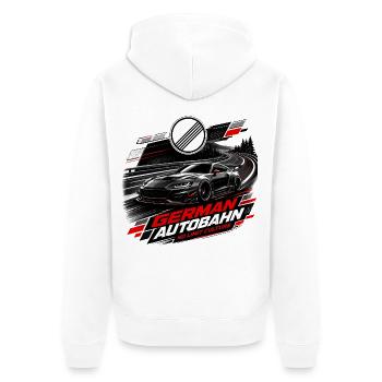 Autoroute allemande sans limite - Veste à capuche bio Premium Unisexe - blanc - Dos - Thijin (182cm)