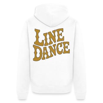 Line Dance Vibes - Unisex Premium Organic Zip Hoodie - white - Back - Thijin (182cm)
