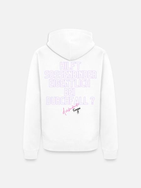 Durchfall Humor Neontext - Unisex Premium Bio Zip Hoodie - Weiß