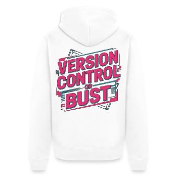 Mobile App Developer Version Control Mobile Coding - Unisex Premium Bio Zip Hoodie - Weiß - Hinten - Thijin (182cm)
