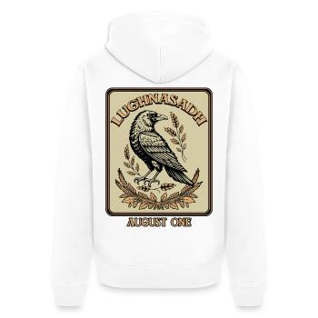 Lughnasadh August Lughnasa Lammas First Festival - Unisex Premium Organic Zip Hoodie - white - Back - Thijin (182cm)