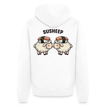 Susheep - Veste à capuche bio Premium Unisexe - blanc - Dos - Thijin (182cm)