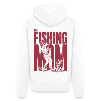 Maman pêcheur Maman Pêcheur Maman Chemise - Veste à capuche bio Premium Unisexe - blanc - Dos - Thijin (182cm)