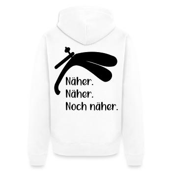 Spekulum Frauenarztbesuch - Unisex Premium Bio Zip Hoodie - Weiß - Hinten - Thijin (182cm)