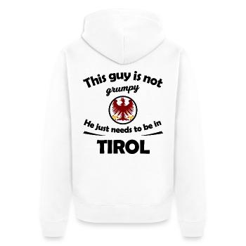 Red Eagle Tyrol - Unisex Premium Organic Zip Hoodie - white - Back - Thijin (182cm)