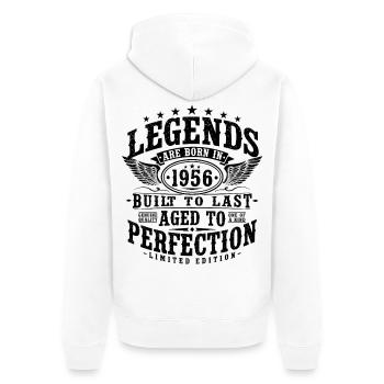 70e anniversaire 1956 cadeau vintage vintage - Veste à capuche bio Premium Unisexe - blanc - Dos - Thijin (182cm)