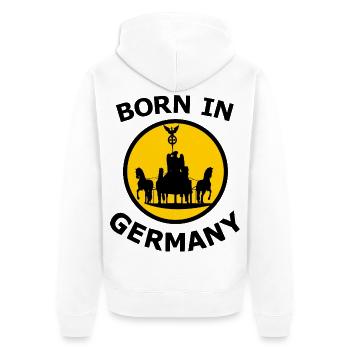 Sonnenwagen Silhouette Allemagne - Veste à capuche bio Premium Unisexe - blanc - Dos - Thijin (182cm)