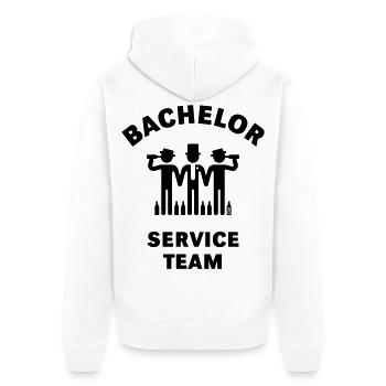Équipe de service pour célibataires (marié / enterrement de vie de garçon / noir) - Veste à capuche bio Premium Unisexe - blanc - Dos - Thijin (182cm)