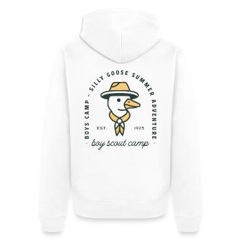 Camp d’été des Boy Scouts - Veste à capuche bio Premium Unisexe - blanc - Dos - Thijin (182cm)